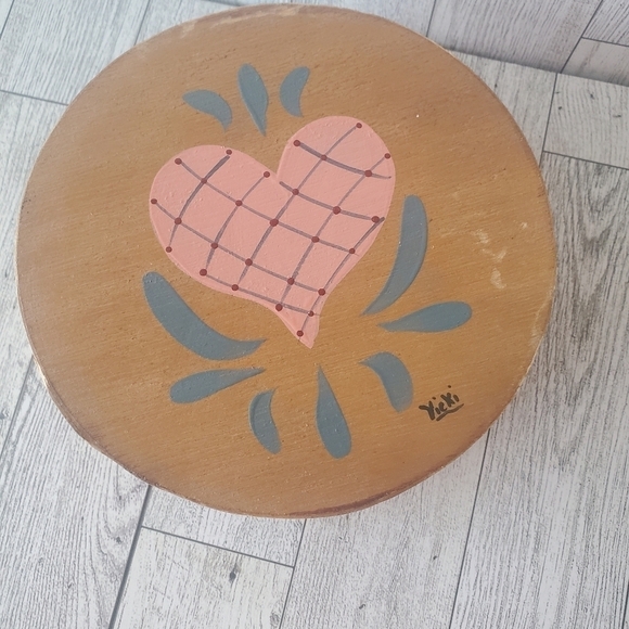 Bundle Only:VTG Handmade Signed Shaker Wooden Box Folk Art Hand Painted - Picture 2 of 11